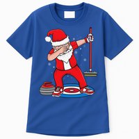 Dabbing Santa Curling Player Curling Broom Curler Curling Tall T-Shirt