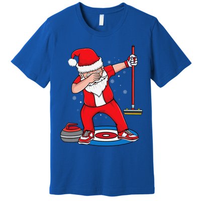 Dabbing Santa Curling Player Curling Broom Curler Curling Premium T-Shirt