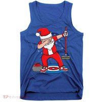 Dabbing Santa Curling Player Curling Broom Curler Curling Tank Top