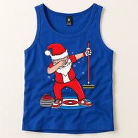 Dabbing Santa Curling Player Curling Broom Curler Curling Tank Top