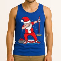 Dabbing Santa Curling Player Curling Broom Curler Curling Tank Top