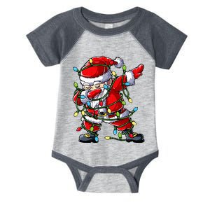 Dabbing Santa Christmas Tree Lights Xmas Gifts  Infant Baby Jersey Bodysuit