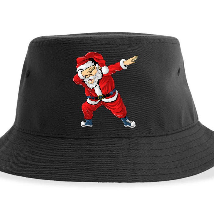 Dabbing Santa Claus Christmas Dance Party Sustainable Bucket Hat