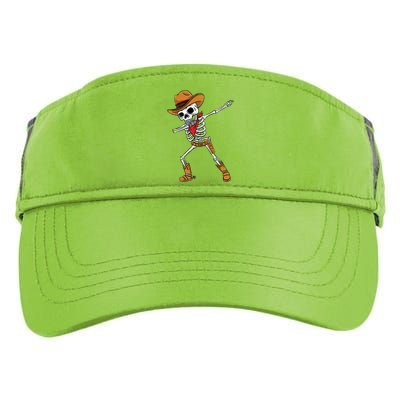 Dabbing Skeleton Cow Halloween Gift Adult Drive Performance Visor