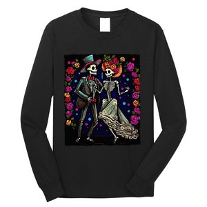 Dancing Skeletons Costume Dia De Los Muertos Day of The Dead Long Sleeve Shirt