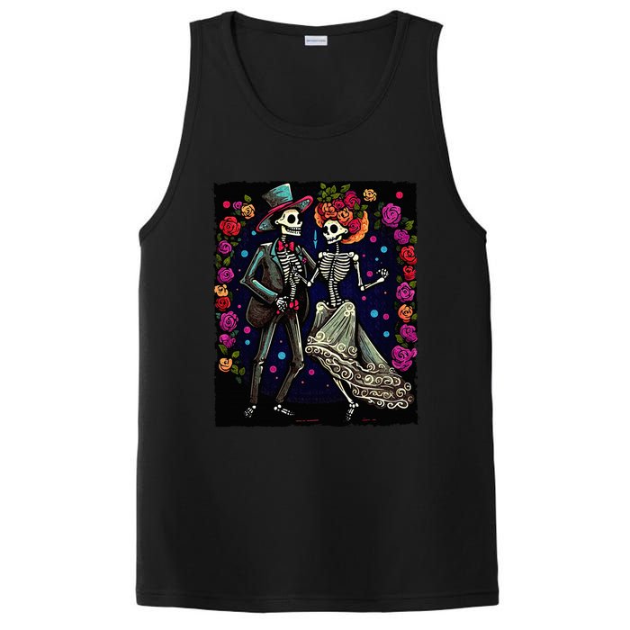 Dancing Skeletons Costume Dia De Los Muertos Day of The Dead PosiCharge Competitor Tank