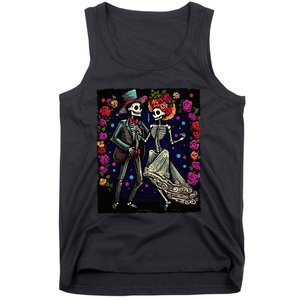 Dancing Skeletons Costume Dia De Los Muertos Day of The Dead Tank Top