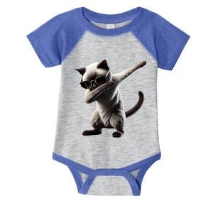 Dabbing Siamese Cat Pet Motif Cool Dab Animal Lover Gift Infant Baby Jersey Bodysuit