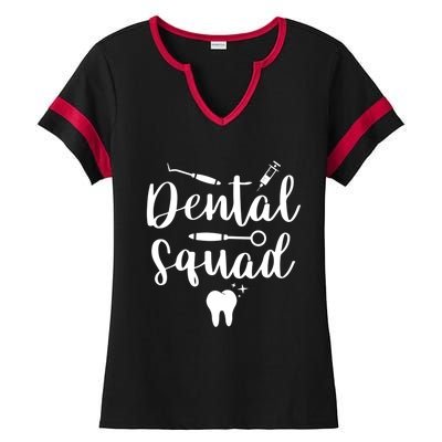 Dental Squad Costume Dental Assistant Cute Gift Ladies Halftime Notch Neck Tee