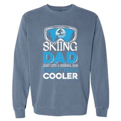 Dad Ski Cool Dad Christmas Stepfather Gift Garment-Dyed Sweatshirt