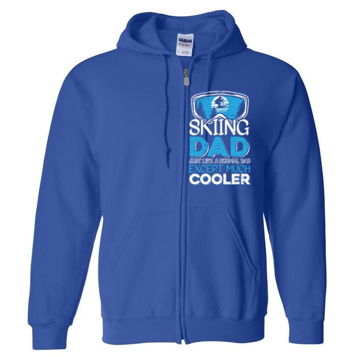 Dad Ski Cool Dad Christmas Stepfather Gift Full Zip Hoodie