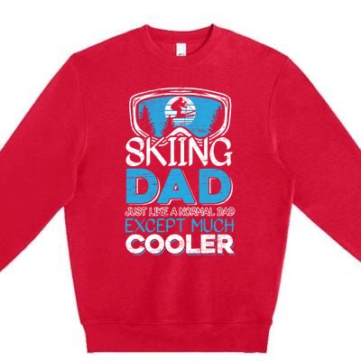 Dad Ski Cool Dad Christmas Stepfather Gift Premium Crewneck Sweatshirt