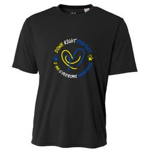 Down Syndrome Down Right Perfect Awareness Trisomy 21 Gift Cooling Performance Crew T-Shirt