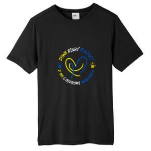 Down Syndrome Down Right Perfect Awareness Trisomy 21 Gift Tall Fusion ChromaSoft Performance T-Shirt