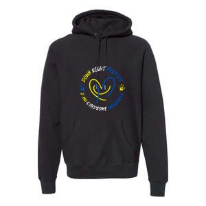 Down Syndrome Down Right Perfect Awareness Trisomy 21 Gift Premium Hoodie