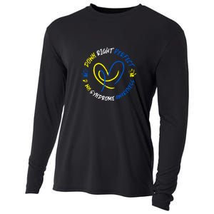 Down Syndrome Down Right Perfect Awareness Trisomy 21 Gift Cooling Performance Long Sleeve Crew