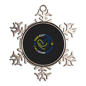 Down Syndrome Down Right Perfect Awareness Trisomy 21 Gift Metallic Star Ornament