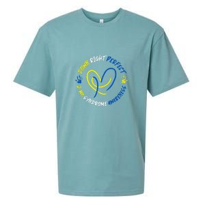 Down Syndrome Down Right Perfect Awareness Trisomy 21 Gift Sueded Cloud Jersey T-Shirt