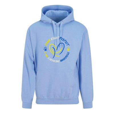 Down Syndrome Down Right Perfect Awareness Trisomy 21 Gift Unisex Surf Hoodie