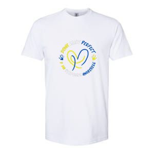 Down Syndrome Down Right Perfect Awareness Trisomy 21 Gift Softstyle CVC T-Shirt