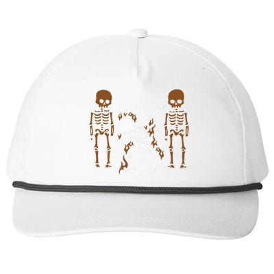 Dabbing Skeleton Dab Dance Halloween Gift Snapback Five-Panel Rope Hat