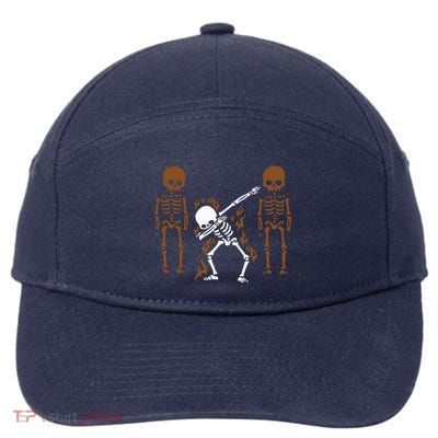 Dabbing Skeleton Dab Dance Halloween Gift 7-Panel Snapback Hat