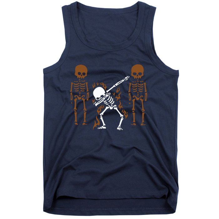 Dabbing Skeleton Dab Dance Halloween Gift Tank Top