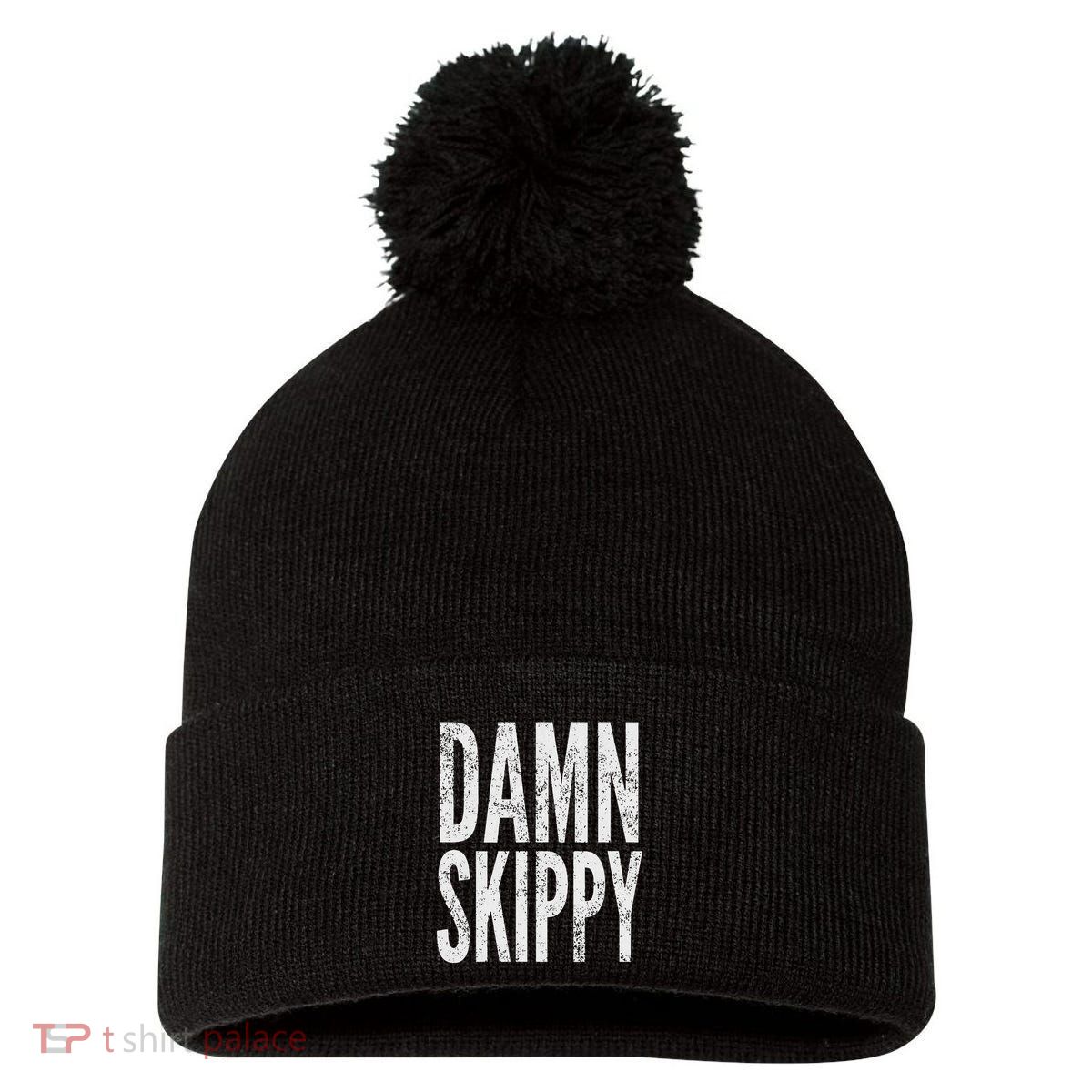 Damn Skippy Pom Pom 12in Knit Beanie