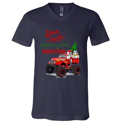 Dear Santa Define Good Sebastian V-Neck T-Shirt