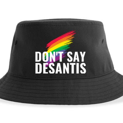 Dont Say DeSantis Rainbow Say Gay Graphic Sustainable Bucket Hat