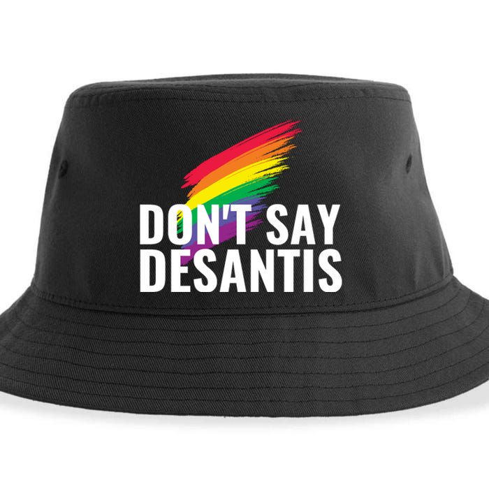 Dont Say DeSantis Rainbow Say Gay Graphic Sustainable Bucket Hat