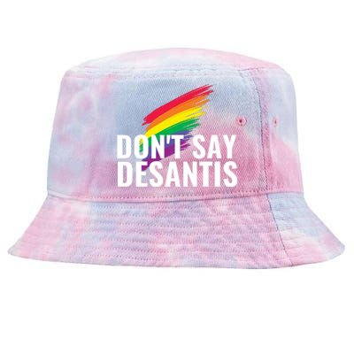 Dont Say DeSantis Rainbow Say Gay Graphic Tie-Dyed Bucket Hat