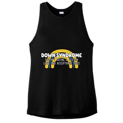 Down Syndrome Doesnt Define A Person Love And Acceptance Does Ladies PosiCharge Tri-Blend Wicking Tank