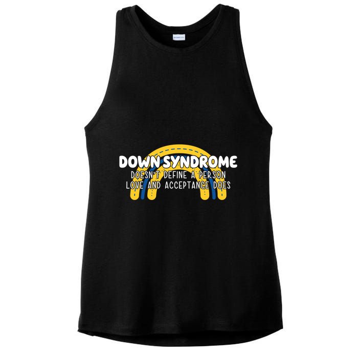 Down Syndrome Doesnt Define A Person Love And Acceptance Does Ladies PosiCharge Tri-Blend Wicking Tank