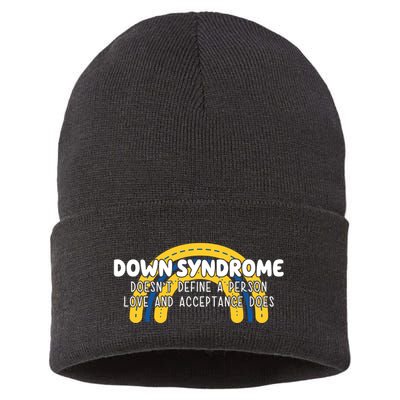 Down Syndrome Doesnt Define A Person Love And Acceptance Does Sustainable Knit Beanie