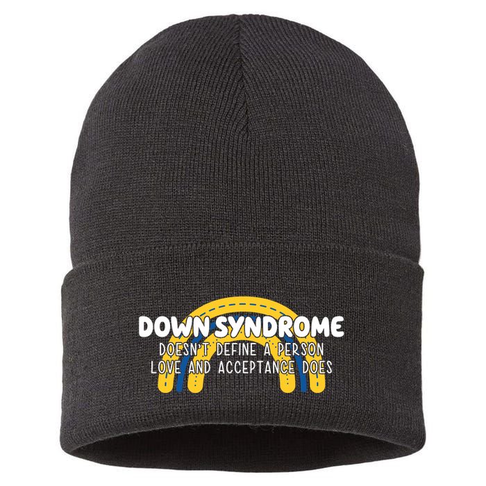 Down Syndrome Doesnt Define A Person Love And Acceptance Does Sustainable Knit Beanie