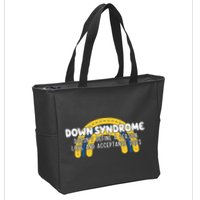 Down Syndrome Doesnt Define A Person Love And Acceptance Does Zip Tote Bag