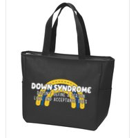 Down Syndrome Doesnt Define A Person Love And Acceptance Does Zip Tote Bag