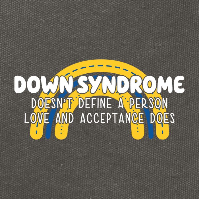 Down Syndrome Doesnt Define A Person Love And Acceptance Does Cotton Canvas Backpack