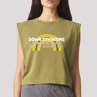Down Syndrome Doesnt Define A Person Love And Acceptance Does Garment-Dyed Women's Muscle Tee