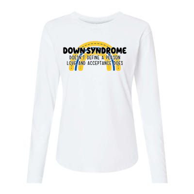 Down Syndrome Doesnt Define A Person Love And Acceptance Does Womens Cotton Relaxed Long Sleeve T-Shirt