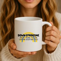 Down Syndrome Doesnt Define A Person Love And Acceptance Does Mug