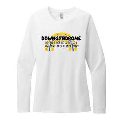 Down Syndrome Doesnt Define A Person Love And Acceptance Does Womens CVC Long Sleeve Shirt