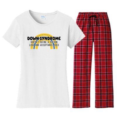 Down Syndrome Doesnt Define A Person Love And Acceptance Does Women's Flannel Pajama Set