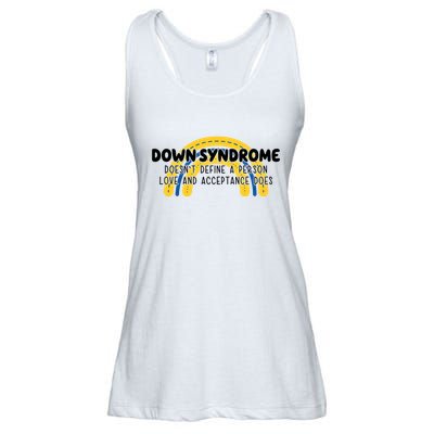 Down Syndrome Doesnt Define A Person Love And Acceptance Does Ladies Essential Flowy Tank