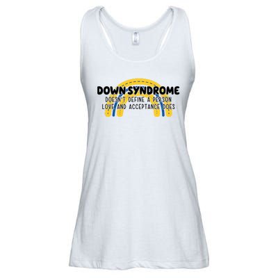 Down Syndrome Doesnt Define A Person Love And Acceptance Does Ladies Essential Flowy Tank