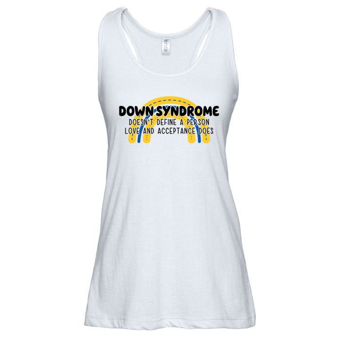 Down Syndrome Doesnt Define A Person Love And Acceptance Does Ladies Essential Flowy Tank