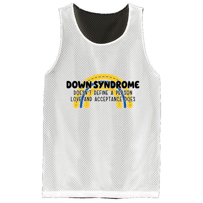 Down Syndrome Doesnt Define A Person Love And Acceptance Does Mesh Reversible Basketball Jersey Tank