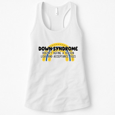 Down Syndrome Doesnt Define A Person Love And Acceptance Does Womens Tank Top