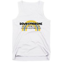 Down Syndrome Doesnt Define A Person Love And Acceptance Does Tank Top